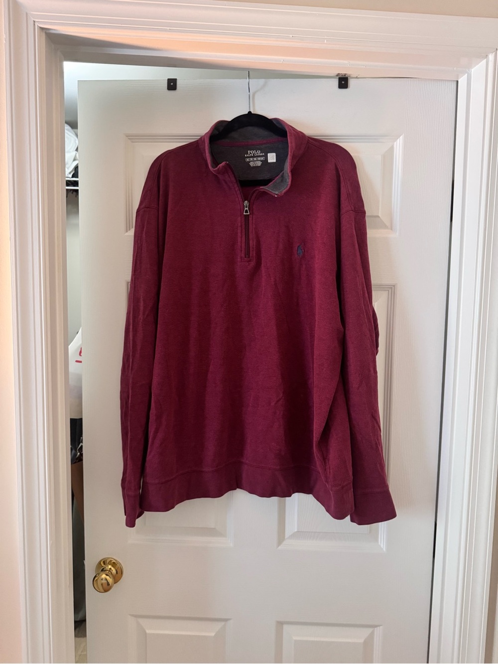 Polo by Ralph Lauren Men’s Zip Mock-Neck Sweater - Wine